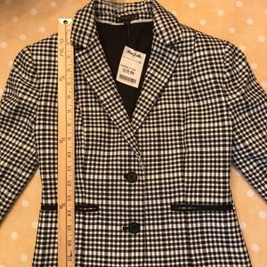 New Express black and white check blazer